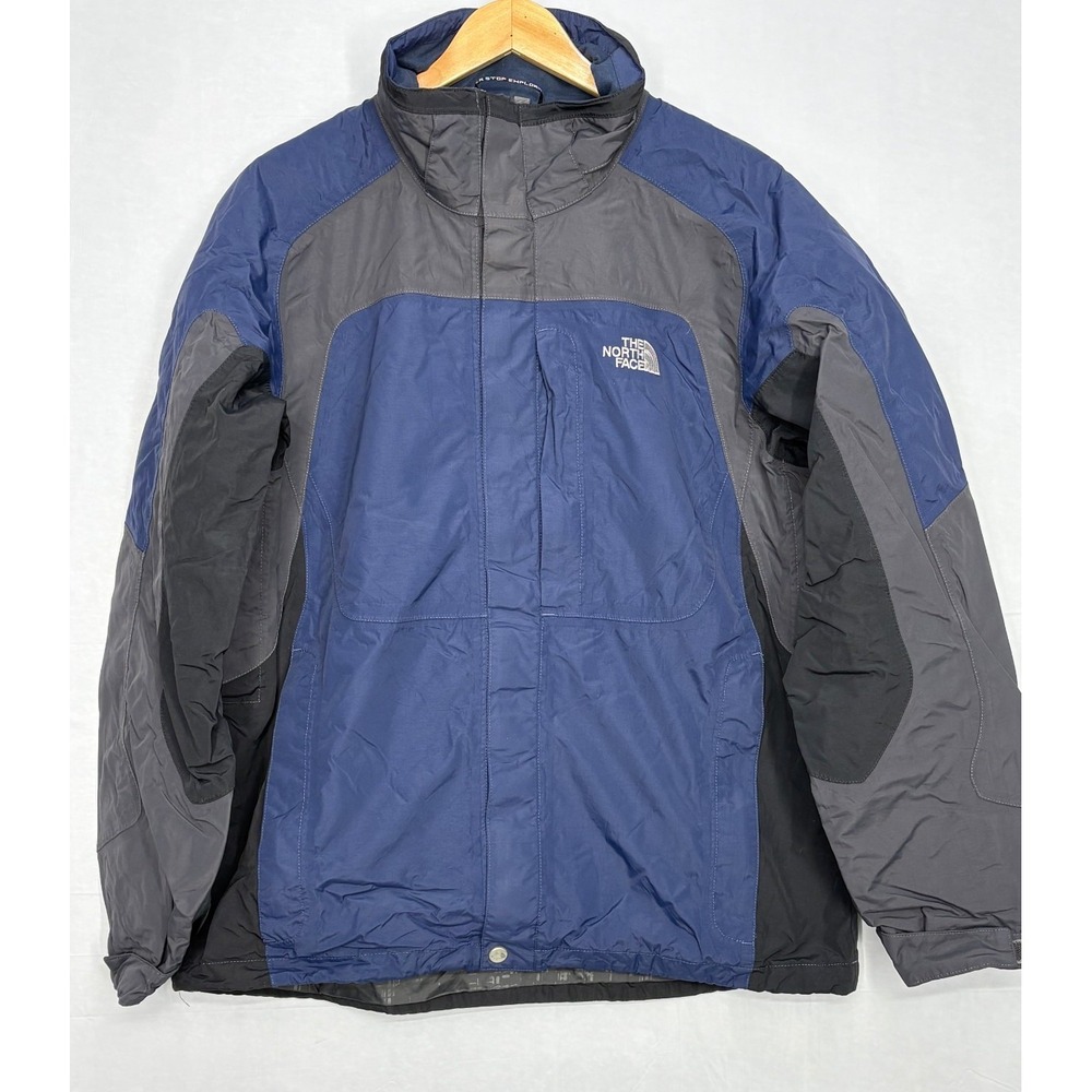 The North Face DryVent Windbreaker Jacket Mens Blue Gray Colorblock CLEAN Medium